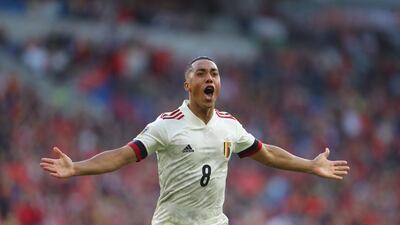 Youri Tielemans - 8. Perfect timing of his run and an even better strike from the midfielder after a well worked move. Clinically side-footed his fifth international goal to open the scoring for the visitors early after half-time. AFP