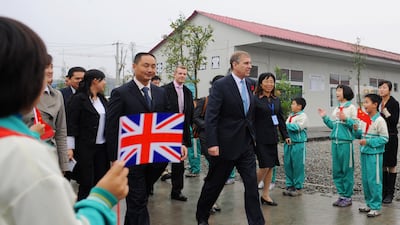 Prince Andrew during a visit to China in 2008
