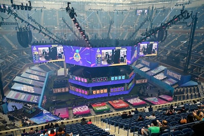 General view of the arena during the Fortnite World Cup Finals e-sports event at Arthur Ashe Stadium. USA TODAY Sports