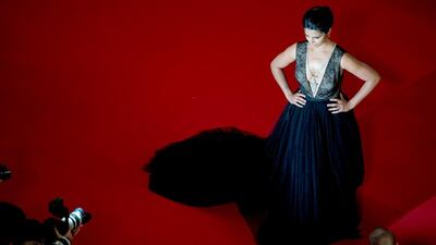 Brazilian model and designer Camila Alves in Gabriela Cadena. AFP