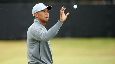 Tiger Woods during a practice round ahead of the 144th Open Championship at The Old Course. Andrew Redington / Getty Images