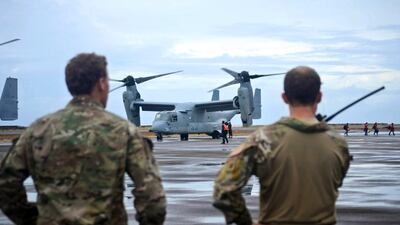 Boeing’s V-22 Osprey is expected to draw plenty of interest in Dubai from defence buyers. Tawatao / Getty Images