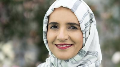 Omani novelist Jokha al-Harthi, winner of the 2019 Man Booker International Prize, during the 2019 Hay Festival on May 25, 2019 in Hay-on-Wye, Wales. Getty