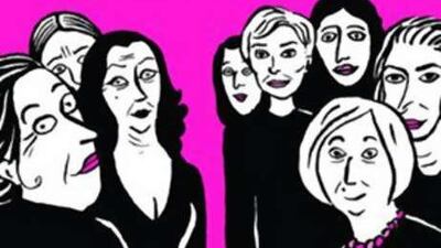 Hidden seam: Embroideries captures a quietly subversive world where ellipses and exclamation marks say plenty even while faces remain blank.