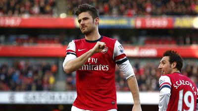 Olivier Giroud returned to the Arsenal line-up and contributed two goals and an assist in the 4-1 win over Sunderland on February 22, 2014. Darren Staples / Reuters
