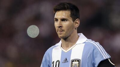 Lionel Messi shown during World Cup qualifying against Paraguay on September 10, 2013. Andre Penner / AP