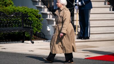US Treasury secretary Janet Yellen at the White House in Washington. EPA