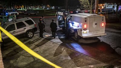 Benjamin Smith attended the demonstration and confronted protesters on February 19, demanding that they leave the area. Getty Images / AFP