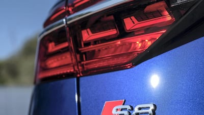 The 2020 Audi S8 in Navarra blue. Courtesy Audi AG