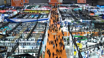 Visitors attend the 8th China International Import Expo (CIIE) in Shanghai. AFP