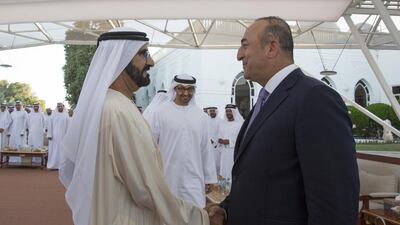 Sheikh Mohammed bin Zayed, Crown Prince of Abu Dhabi and Deputy Supreme Commander of the Armed Forces, during a Sea Palace barza. Mohamed Al Hammadi / Crown Prince Court - Abu Dhabi