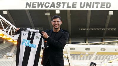 15). Newcastle - net spend €339m: Newcastle United's new signing Bruno Guimaraes after his €45m move. PA