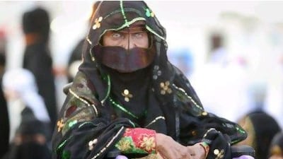 UAE - Sharjah - Apr 20 - 2012: Kaneez, the 100 year old matriach of the Al Nuban dancers during the Sharjah Heritage days at Sharjah heritage area. ( Jaime Puebla / The National Newspaper )