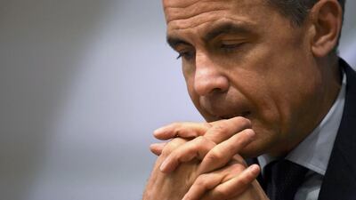 Governor of the Bank of England Mark Carney delivers his monthly inflation report at the Bank of England in London on May 12, 2016. Dylan Martinez / Reuters