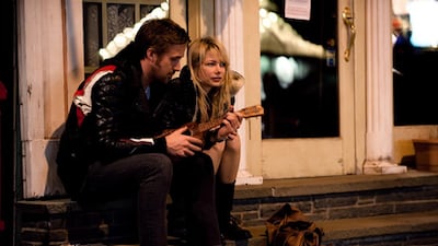 More proof the ukulele is experiencing a revival: Ryan Gosling as Dean plays a uke for Michelle Williams’s character Cindy in the 2010 film Blue Valentine. Davi Russo / The Weinstein Company
