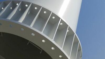 One of the flagpoles is erected in Fujairah.