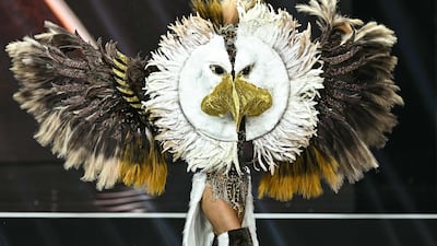 Miss USA Audrey Eckert during the 2025 Miss Universe national costume presentation in Nonthaburi province, north of Bangkok. AFP