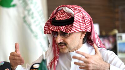 Prince Alwaleed will own 78.13 per cent of Kingdom Holding following the deal. AFP