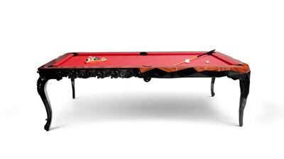 The handcrafted Royal Snooker table. Courtesy Boca do Lobo
