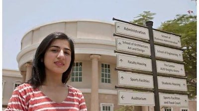 Amena Shah, 21, chose to study at the American University of Dubai rather than return to her native Pakistan for her higher education.