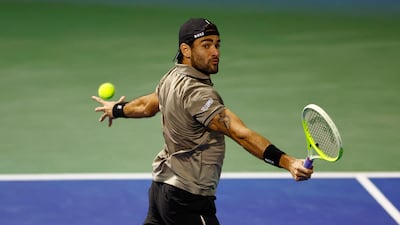 Matteo Berrettini in action during his last-16 match against Australia's Christopher O'Connell. Reuters