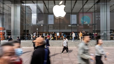 An Apple store in Shanghai. iPhone 17 sales have been performing especially well in China. Bloomberg