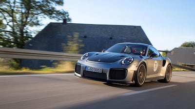 The 2018 Porsche 911 GT2 RS in Germany's Black Forest. Porsche