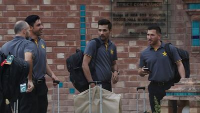 Mohammed Amir, centre, is ready for a reboot at Lord's where he had bowled no-balls in 2010 in exchange for money. Arif Ali / AFP