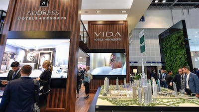The Emaar Hospitality Group stand at ATM 2017. AFP