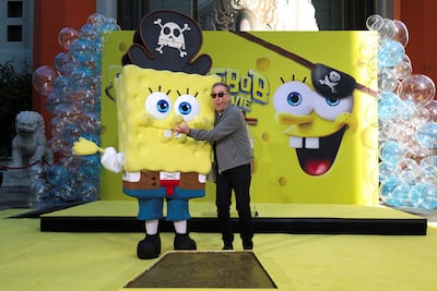 Voice actor Tom Kenny celebrates the release of The SpongeBob Movie: Search for SquarePants. Reuters