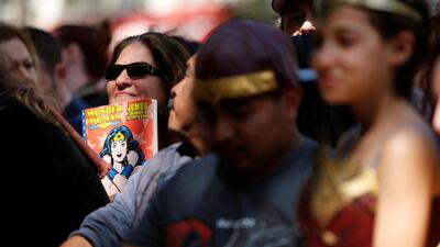 Fans wait for the unveiling of the star for actor Lynda Carter on the Hollywood Walk of Fame. Mario Anzuoni / Reuters