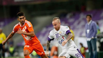 Miroslav Stoch, right, was one of four foreign players on the scoresheet for Al Ain as they defeated Sharjah 4-1 on December 18, 2014, at the Hazza bin Zayed stadium in Al Ain. Anas Kanni / Al Ittihad
