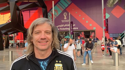 Federico Delaney, 47, who flew from Miami to be in Doha, hasn't given up hope of cheering on Lionel Messi's side