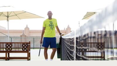 Peter Wessels, academy director, emirates palace tennis academy at Emirates Palace in Abu Dhabi. Christopher Pike / The National
