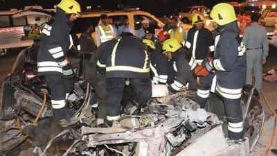 Traffic accidents like this one in Abu Dhabi last month put an economic burden on the country.