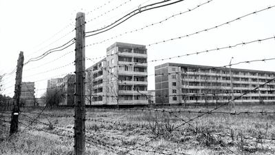 This picture, taken in April 1990, shows buildings abandoned because of the radioactive contamination produced by the Chernobyl nuclear plant No. 4 reactor's blast. AFP
