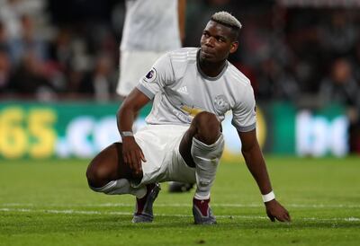 Paul Pogba of Manchester United was named man of the match in the 2-0 win against Bournemouth. Catherine Ivill / Getty Images