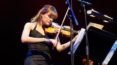 Nicola Benedetti performs on stage during the opening night of Celtic Connections Festival at Glasgow Royal Concert Hall in 2014. Photo by Ross Gilmore / Redferns via Getty Images