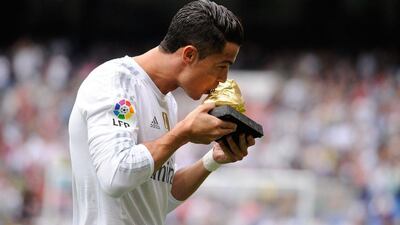 Cristiano Ronaldo became Real Madrid's all-time leading goalscorer after scoring against Levante on Saturday. Denis Doyle / Getty Images