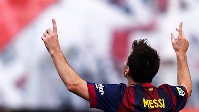 Lionel Messi scored Barcelona's opener in their win at Rayo Vallecano. Dani Pozo / AFP