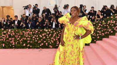 Tennis player Serena Williams arrives at the 2019 Met Gala in New York on May 6. AFP