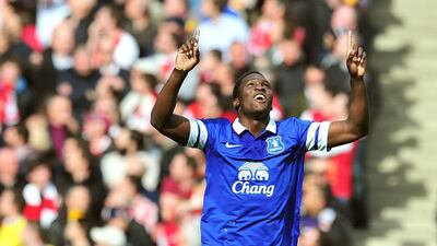 Romelu Lukaku has emerged as a transfer target for Manchester United. Glyn Kirk / AFP
