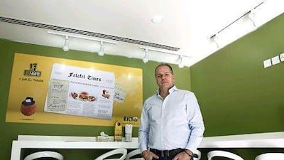 Fadi Malas, chief executive of Just Falafel, says an IPO would "give our brand the highest possible visibility." Jeffrey E Biteng / The National
