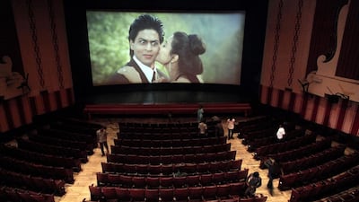 A screening of Dilwale Dulhania Le Jayenge (DDLJ) starring Shah Rukh Khan and Kajol at Maratha Mandir cinema in Mumbai. EPA