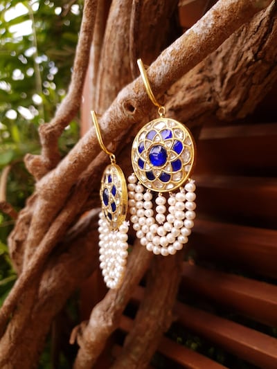 Polki and pearl earrings from Tyaani by Karan Johar.