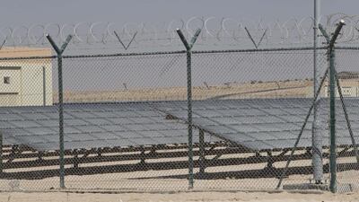 Sheikh Mohammed Bin Rashid Al Maktoum opened the first phase of the Mohammed bin Rashid Al Maktoum Solar Park in Seih Al Dahal, Dubai on Thursday. Access to the solar park was not given to the media. Antonie Robertson / The National