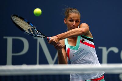 Karolina Pliskova of the Czech Republic beat Magda Linette of Poland in straight sets on Tuesday. Mike Segar / Reuters