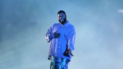 Khalid performed a sweet low-key set to kick of the 2021 Abu Dhabi F1 after-race concerts Pawan Singh / The National