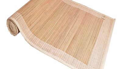 Go natural with Earthistic’s Vaastra Plain yoga mat made of Sambu Straw from India; Dh180 from shop.thegaggler.com. Photo: Earthistic