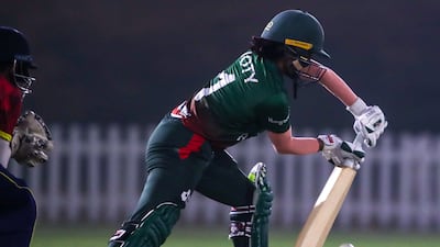 Bangladesh captain Nigar Sultana Joty plays a shot.
